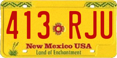 NM license plate 413RJU