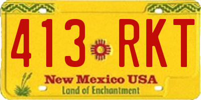 NM license plate 413RKT