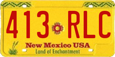 NM license plate 413RLC