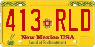 NM license plate 413RLD