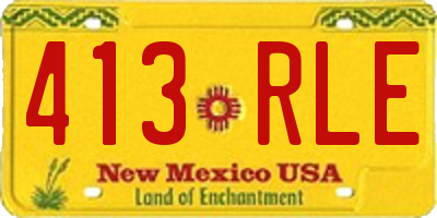 NM license plate 413RLE