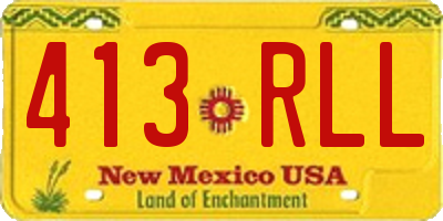 NM license plate 413RLL