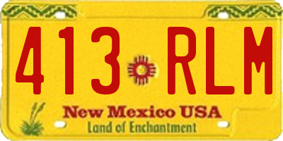 NM license plate 413RLM