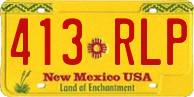 NM license plate 413RLP