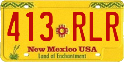 NM license plate 413RLR