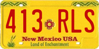 NM license plate 413RLS