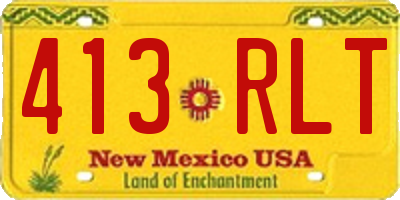 NM license plate 413RLT