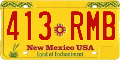 NM license plate 413RMB