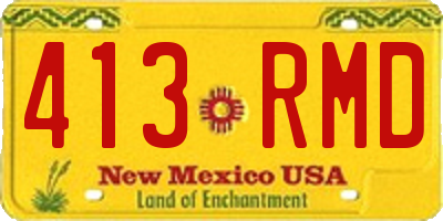 NM license plate 413RMD