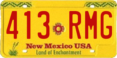 NM license plate 413RMG