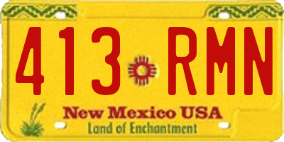 NM license plate 413RMN