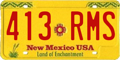 NM license plate 413RMS