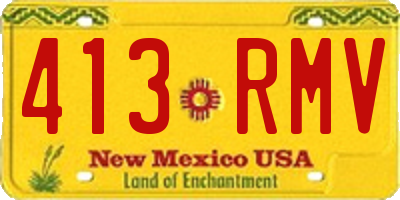 NM license plate 413RMV