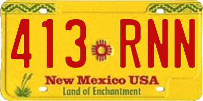 NM license plate 413RNN