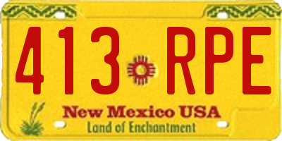 NM license plate 413RPE