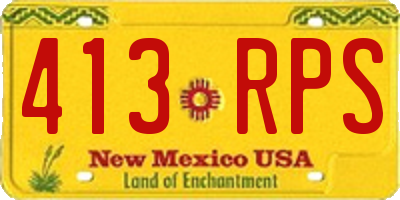 NM license plate 413RPS