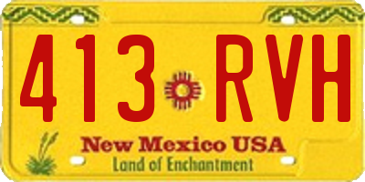 NM license plate 413RVH