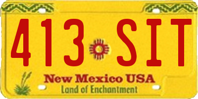 NM license plate 413SIT