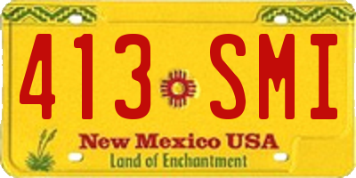 NM license plate 413SMI