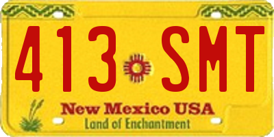 NM license plate 413SMT