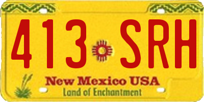 NM license plate 413SRH