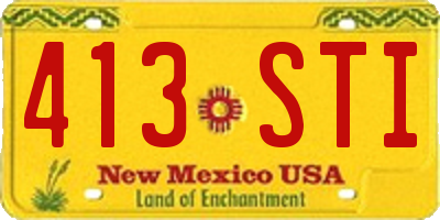 NM license plate 413STI