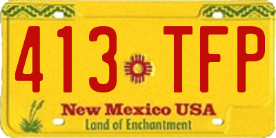 NM license plate 413TFP