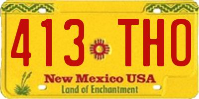 NM license plate 413THO