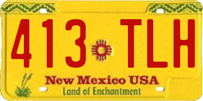 NM license plate 413TLH
