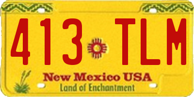 NM license plate 413TLM