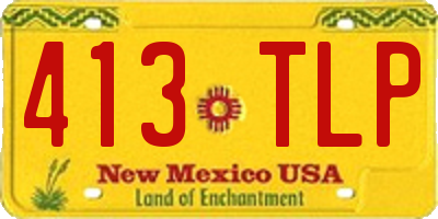 NM license plate 413TLP
