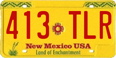 NM license plate 413TLR