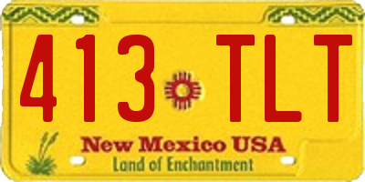 NM license plate 413TLT