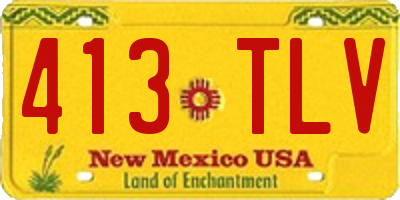 NM license plate 413TLV