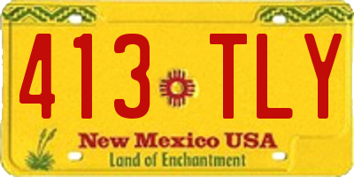 NM license plate 413TLY