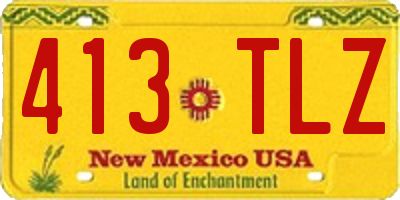 NM license plate 413TLZ