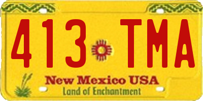 NM license plate 413TMA