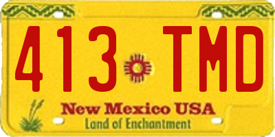 NM license plate 413TMD