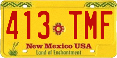 NM license plate 413TMF