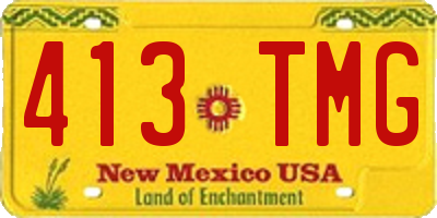 NM license plate 413TMG