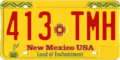 NM license plate 413TMH