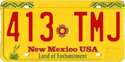 NM license plate 413TMJ