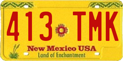 NM license plate 413TMK