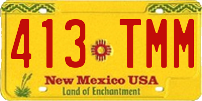 NM license plate 413TMM