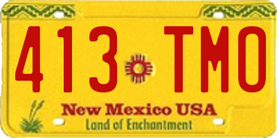 NM license plate 413TMO