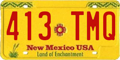NM license plate 413TMQ