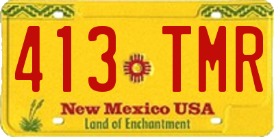 NM license plate 413TMR