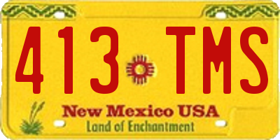 NM license plate 413TMS