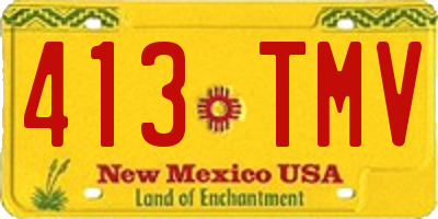 NM license plate 413TMV