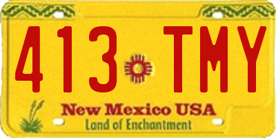 NM license plate 413TMY